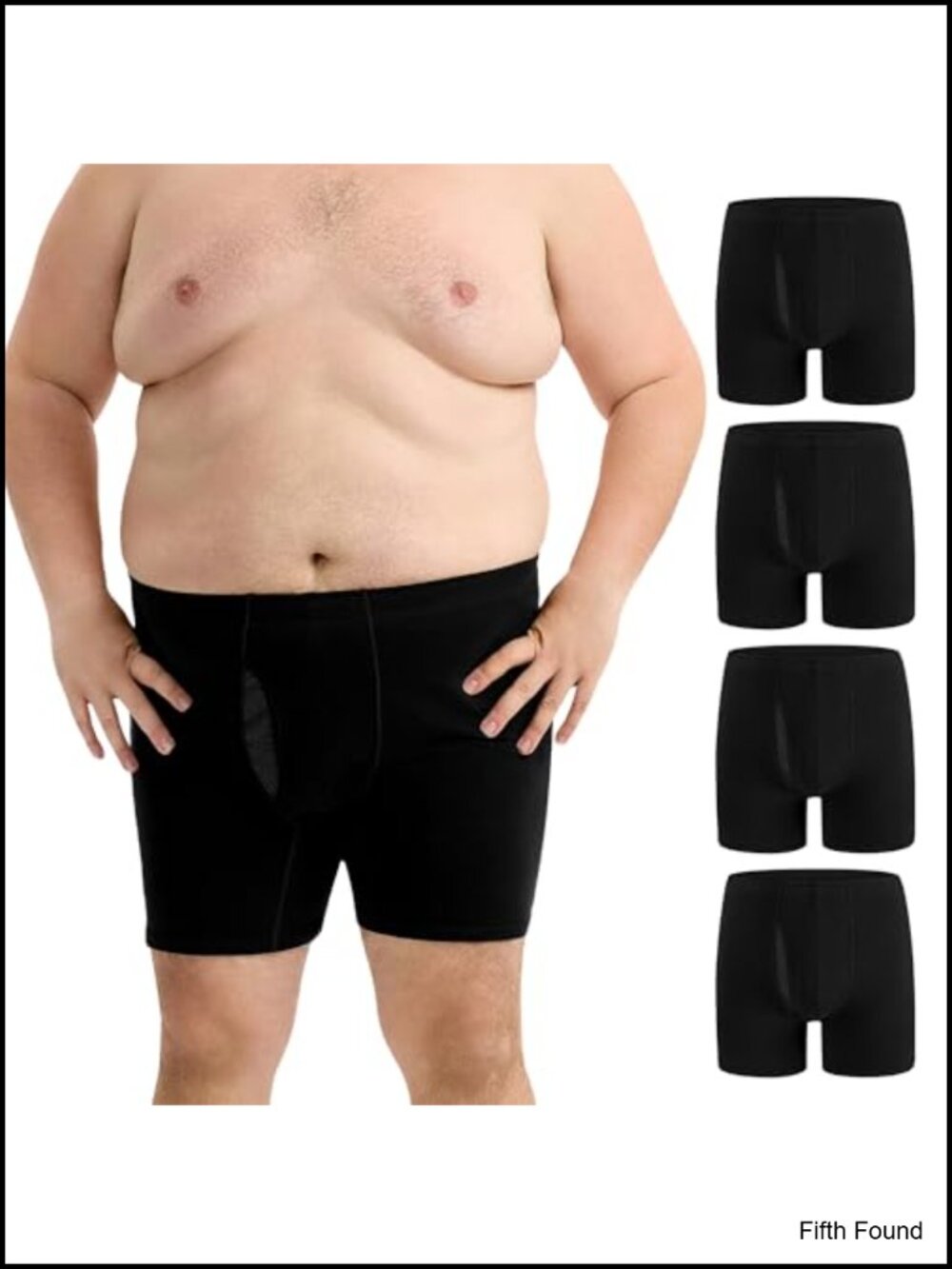 Men's Big & Tall Cotton Boxer Briefs Underwear 4 Pack
